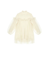 JNBY WHITE SWEATER TULLE DRESS