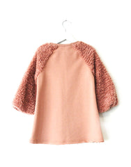 pink fur lined dress Feancey Womens Velvet Party Dresses Faux Fur Trim V Neck Long Sleeve Christmas Dress High Low Swing A-Line Midi Dresses Dressy Elegant Cocktail Dress