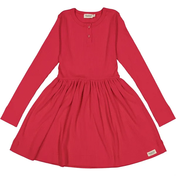 marmar ribbed dress Long-sleeved girl's dress with elegant skirt in purple