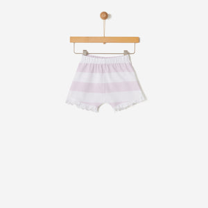 YELL-OH LAVANDER STRIPE SHORT SET