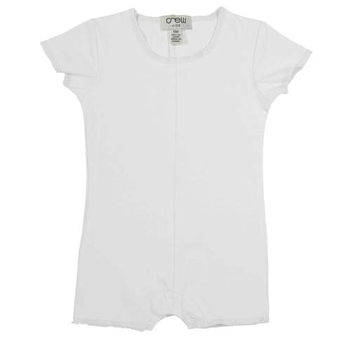 Crew Kids White Basic Romper