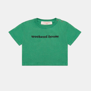 WEEKEND HOUSE KID GREEN CUBE TSHIRT