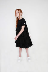 LOUD APPAREL BLACK CREATION RUFFLE DRESS