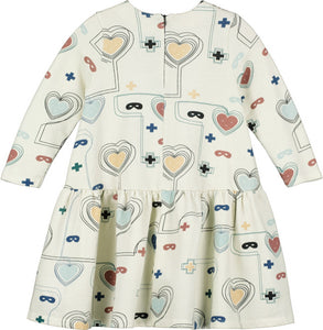 BEAU LOVES NATURAL HEARTS & MASKS LINES LUNA DRESS