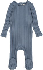 ANALOGIE BLUE WIDE RIBBED FOOTIE