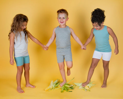 Petals &amp; Peas Ocean Racer-back Set