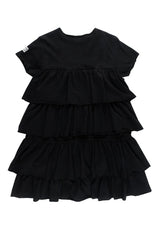LOUD APPAREL BLACK CREATION RUFFLE DRESS