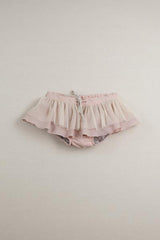 POPELIN PINK CULOTTE WITH FRILL