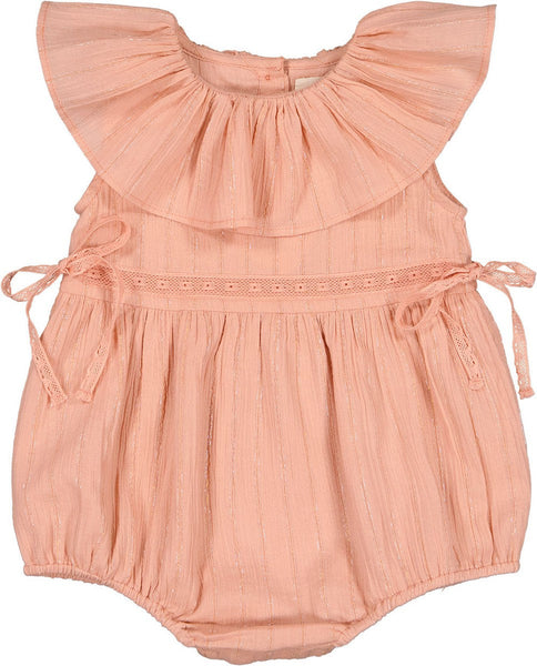 LOUIS LOUISE PINK STRIPE LUREX ENCHANTEE ROMPER