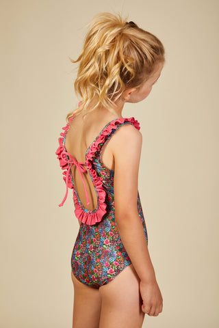 NUECES GIRLFLOWERS ALOE EIGHT SWIMSUIT