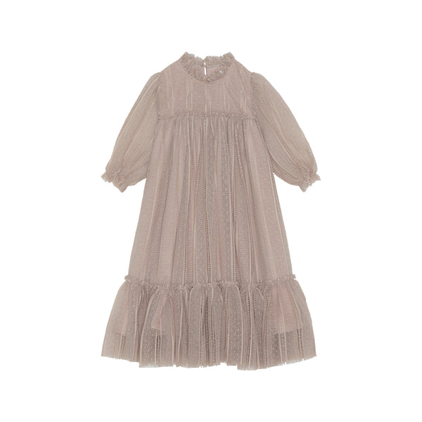 CHRISTINA ROHDES ROSE PLEATED TULLE DRESS 