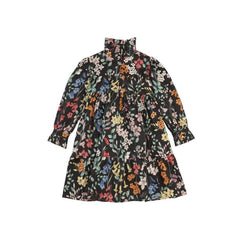 CHRISTINA ROHDE BLACK WITH COLORFUL FLORAL DRESS