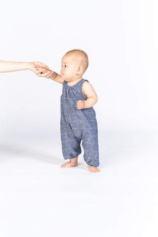 Omamimini Windopane Racerback Playsuit