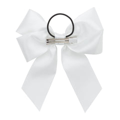 Project 6 Oversized Bow Pony/Clip - White