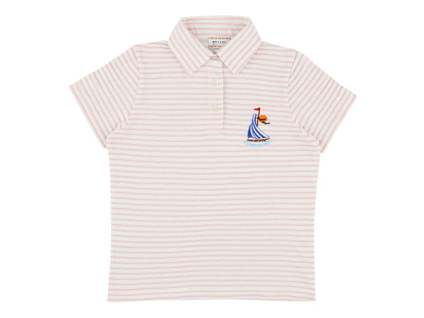MORLEY PINK/WHITE BOYS POLOS