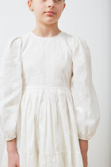 PETITE AMALIE WHITE EMBROIDERED BUTTERFLY DRESS