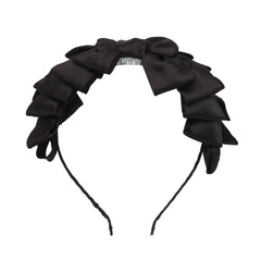 Project 6 Pleated Ribbon Headband - Black