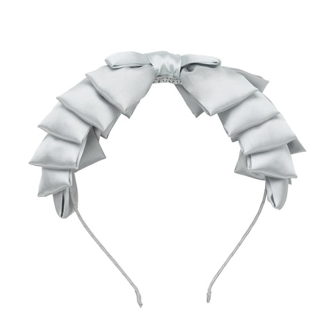 Project 6 Pleated Ribbon Headband - Light Silver