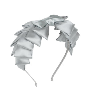 Project 6 Pleated Ribbon Headband - Light Silver