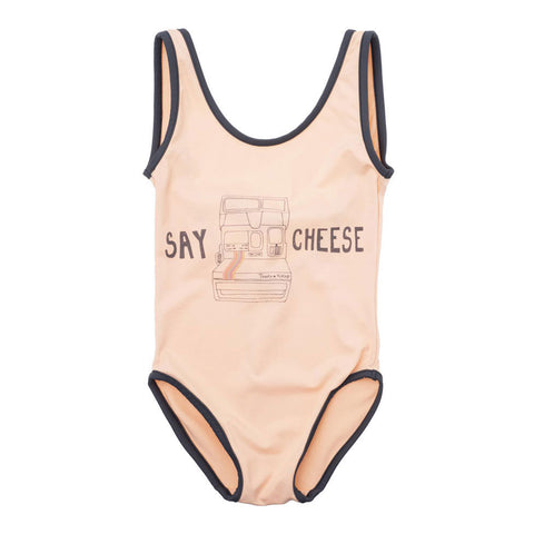 TOCOTO VINTAGE LIGHT PINK SAY CHEESE BATHING SUIT