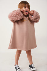 ABALULU PINK A-LINE FUR DRESS BellaKidsNY ABALULU PINK A-LINE FUR DRESS BellaKidsNY