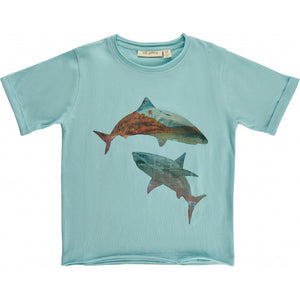 SOFT GALLERY  CANAL BLUE JADEN SHARKS SHORT SLEEVE TEE