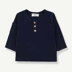 1 + IN THE FAMILY ANDER L/S NAVY RIBBED SET