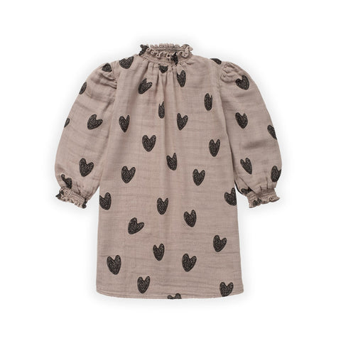 SPROET & SPROUT MUD HEART PRINT DRESS