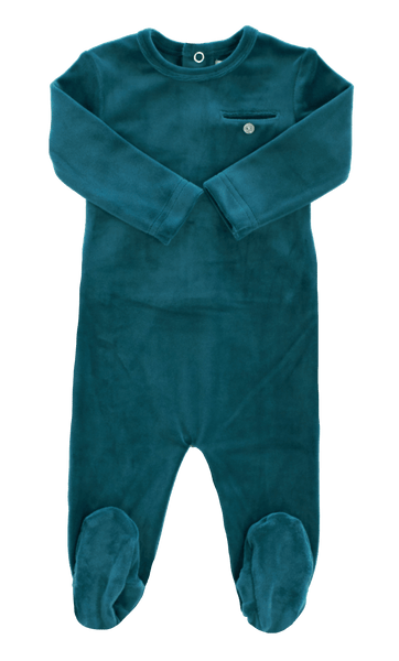 KIPP BLUE VELOUR FOOTIE