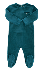 KIPP BLUE VELOUR FOOTIE