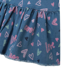 billieblush denim dress HEART PRINT DENIM DRESS