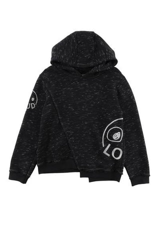 LOUD APPAREL BLACK FLAME SWEATER WITH HOOD