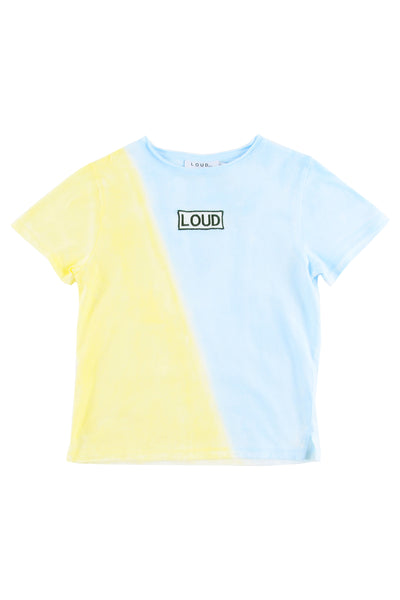LOUD APPAREL BLUE/YELLOW OMBRE FAMILY T-SHIRT