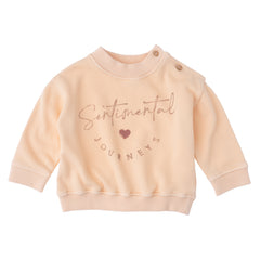 TOCOTO VINTAGE PINK SWEATSHIRT SET WITH EMBROIDERY