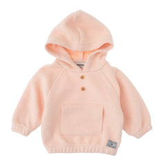 TOCOTO VINTAGE PINK BABY RIBBED HOODED SWEATER SET