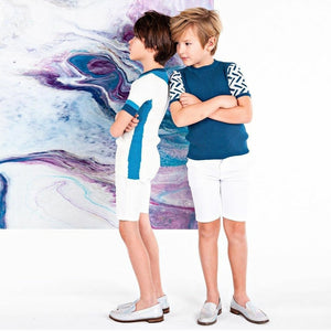 EURO CLUB TEXTURED SLEEVE KNIT TEAL