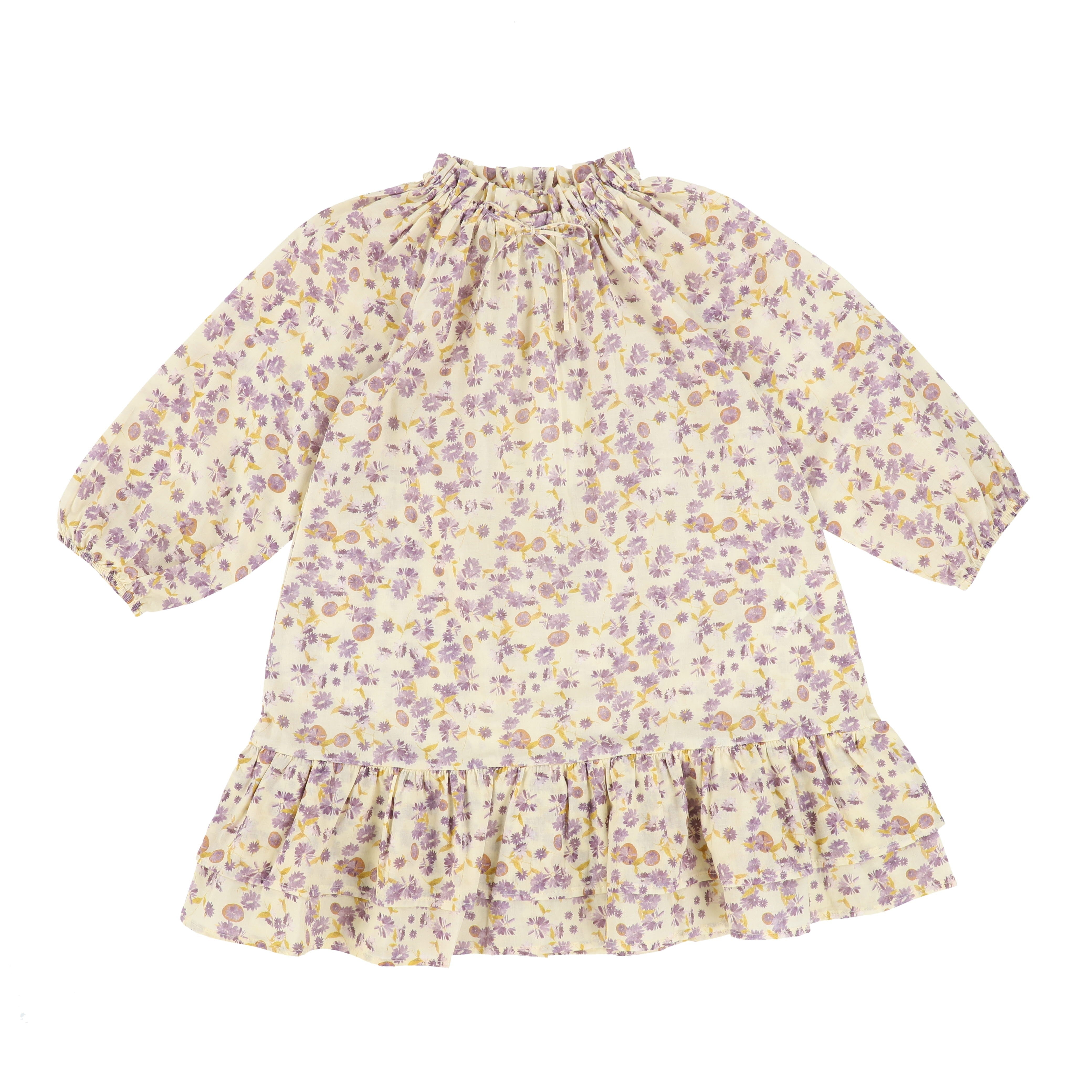 bebe organic yellow dress BEBE ORGANIC CREAM VIOLET FLORAL DRESS