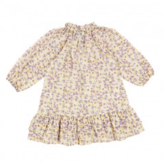 BEBE ORGANIC CREAM VIOLET FLORAL DRESS