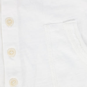 1+ IN THE FAMILY WHITE BUTTON ROMPER