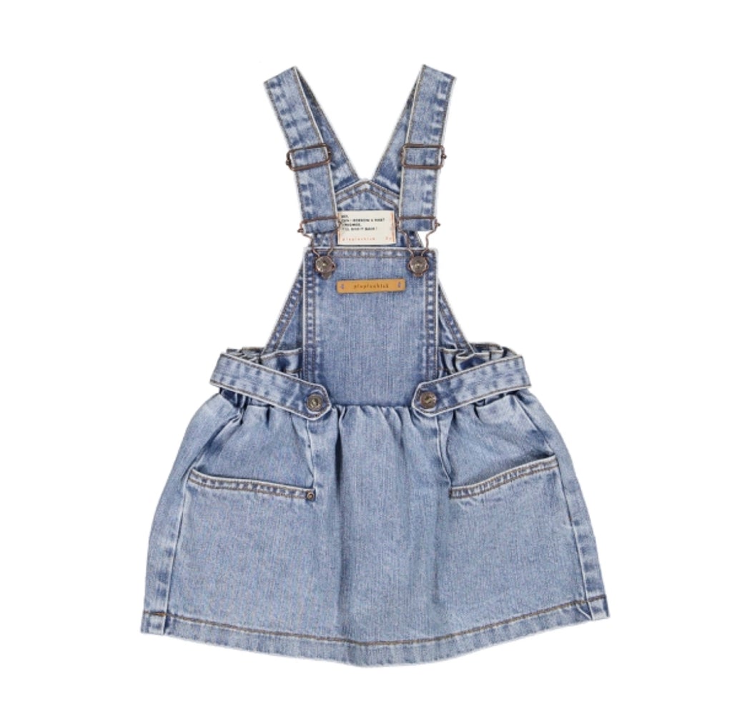 piupiuchick denim dress Piupiuchick Washed Blue Denim Knee Length Dress