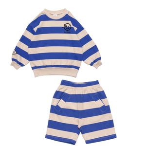 WYNKEN BLUE STRIPE SLOUCH SHORT SWEATS