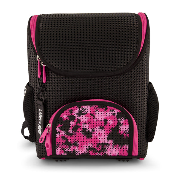 LIGHT + NINE BLACK/NEON PINK STUDENT BACKPACK