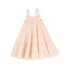 TOCOTO VINTAGE SALMON TIERED LONG DRESS
