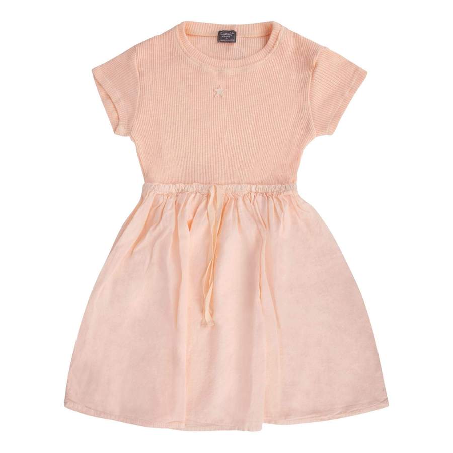 tocoto vintage ribbed dress TOCOTO VINTAGE SALMON LINE DRESS BellaKidsNY