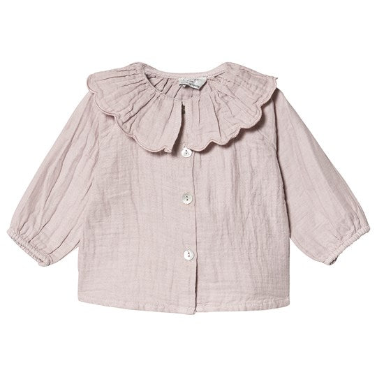 tocoto vintage pink flounce blouse